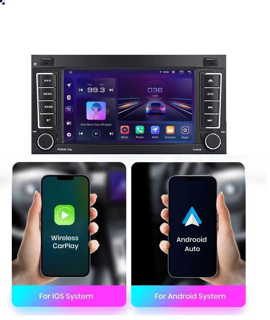 Navi Android VW Touareg  / Transporter T5,cu CarPlay si AndroidAuto