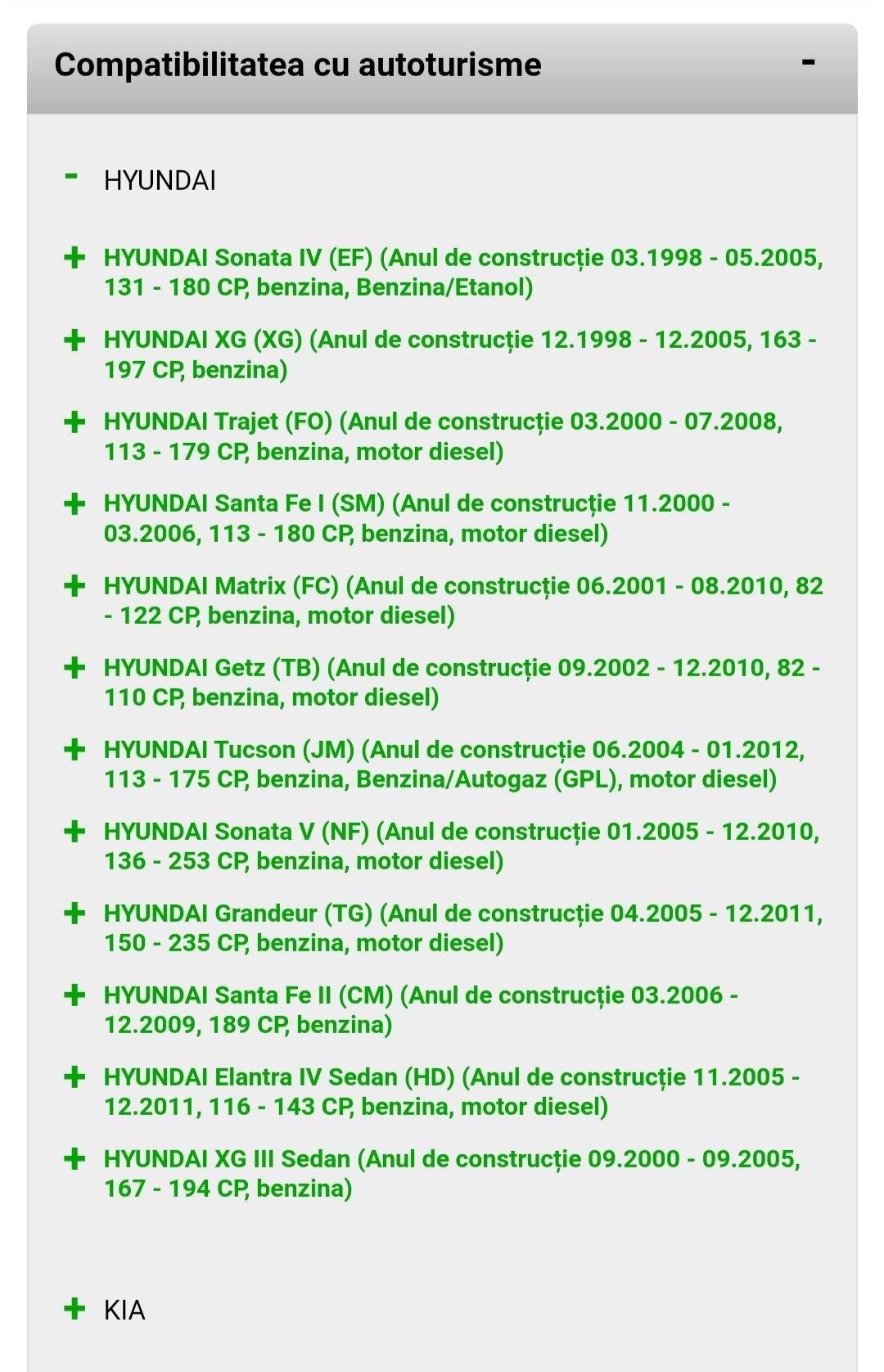 Plăcuțe frana spate  Kia Hyundai 5830226A00