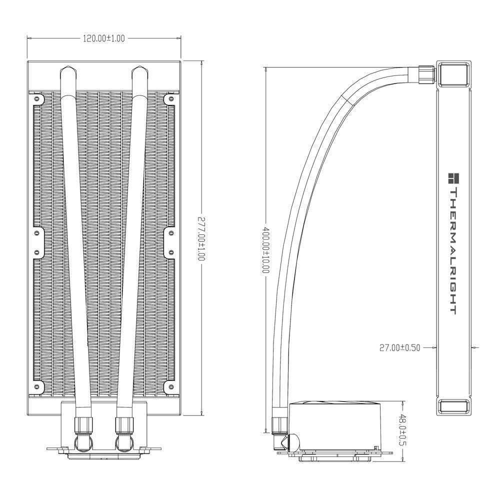 Течна охладителна система за процесора Thermalright Aqua Elite Black