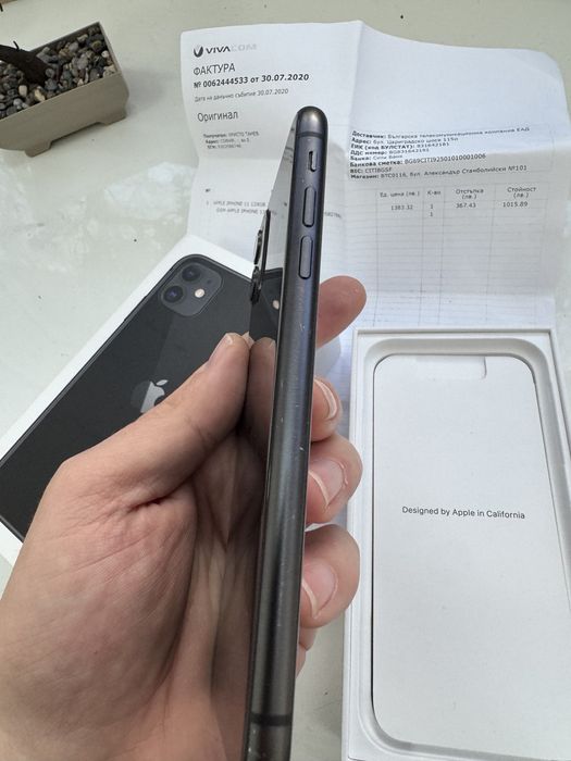 iPhone 11, 128 GB, 100% Battery Health, Черен