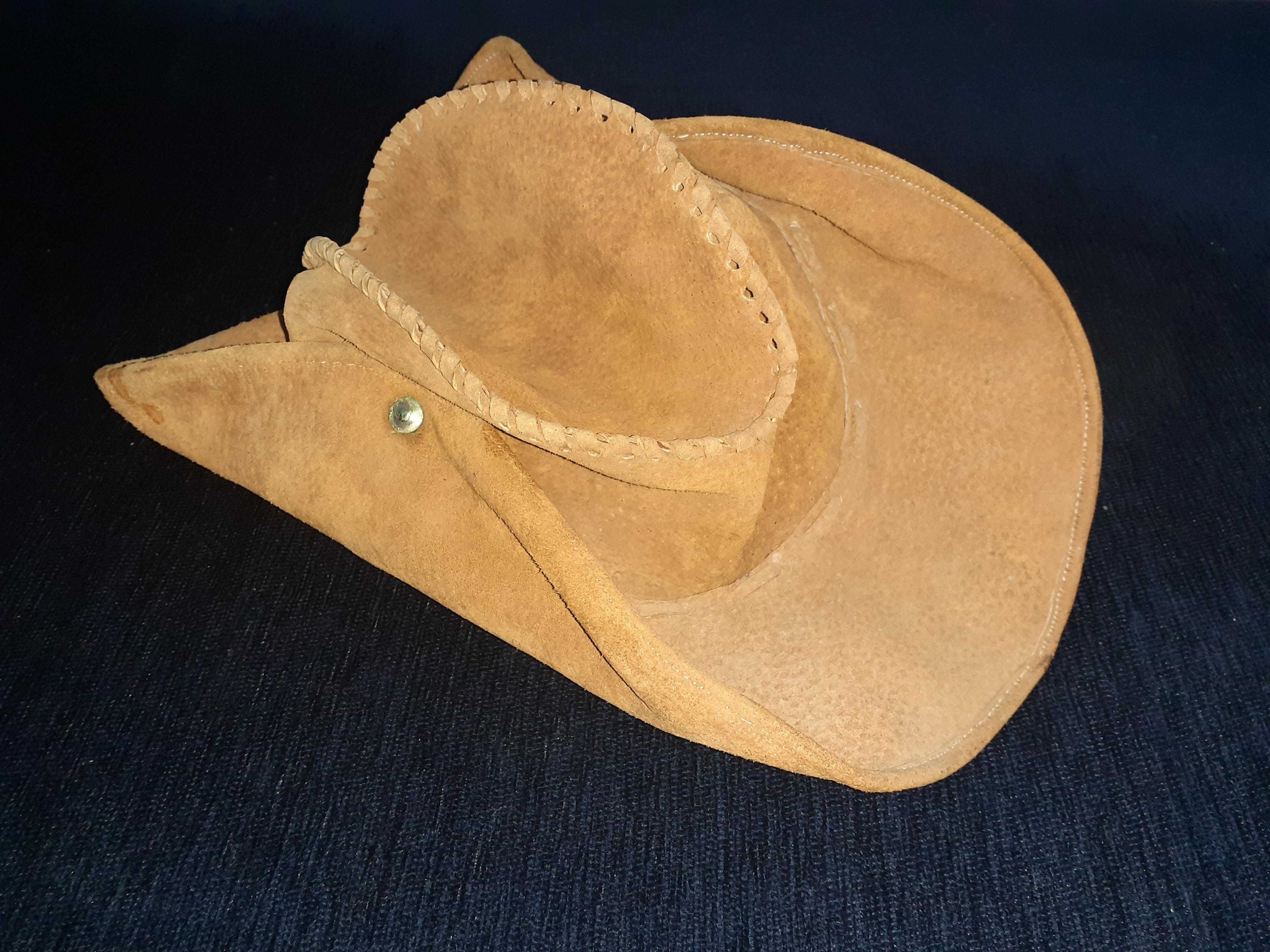 Каубойска шапка от естествена кожа за дете или възрастен