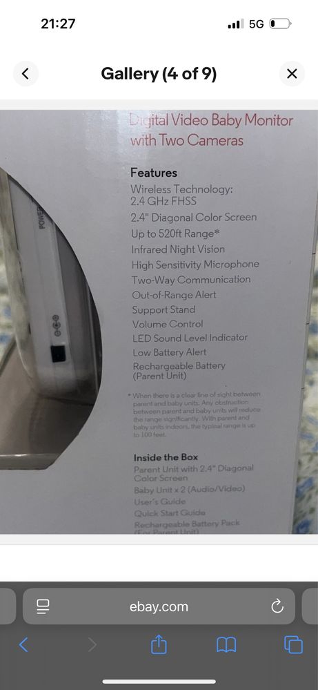 Wireless Motorola MBP-25PU 2.4 in Baby Monitor  Бейбифон