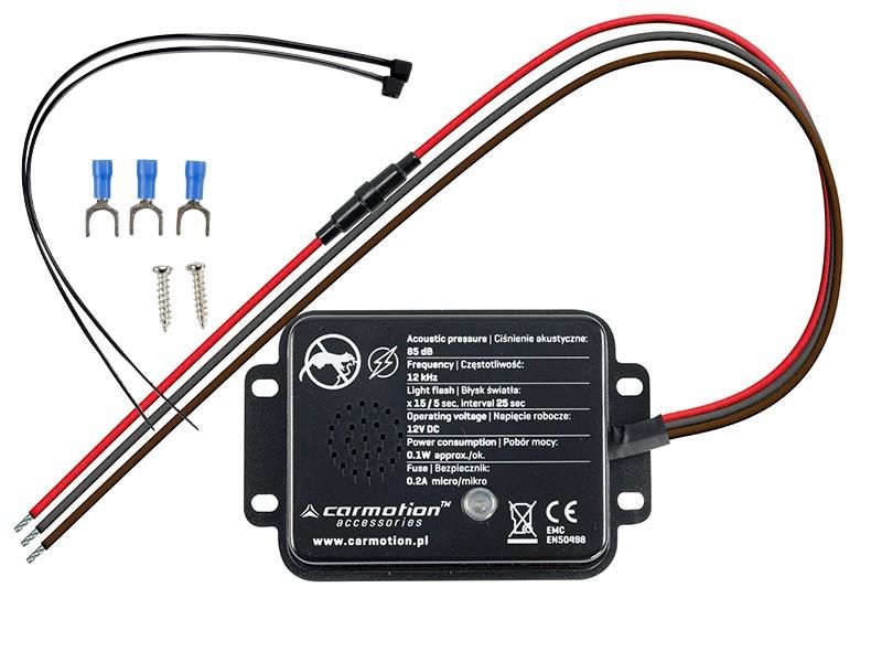 автомобилен пазач прогонващ гризачи, акустичен и светкавичен, 12v ...