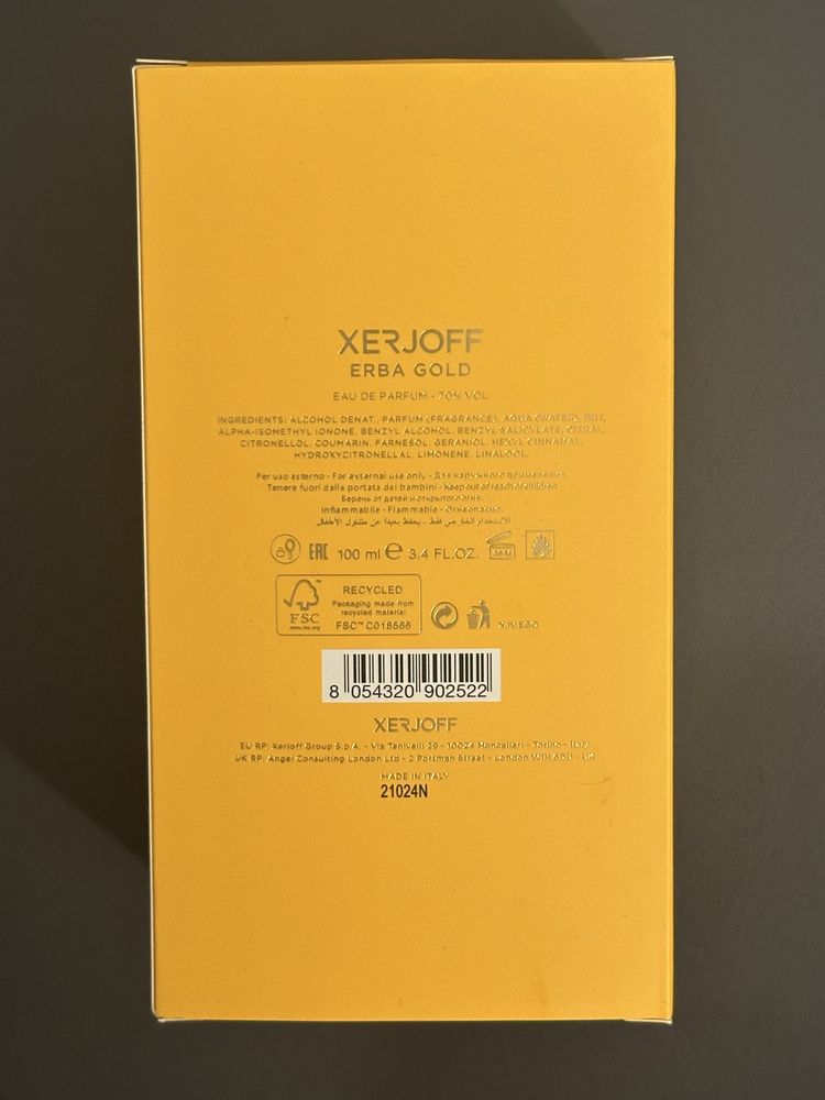 Xerjoff Erba Gold 100ml