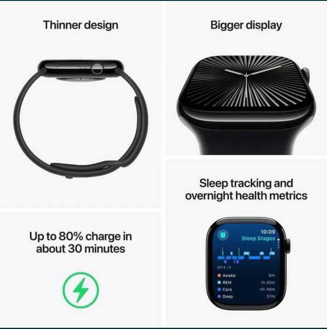 Apple watch 10/46 Jet Black, rose gold  org dubay
