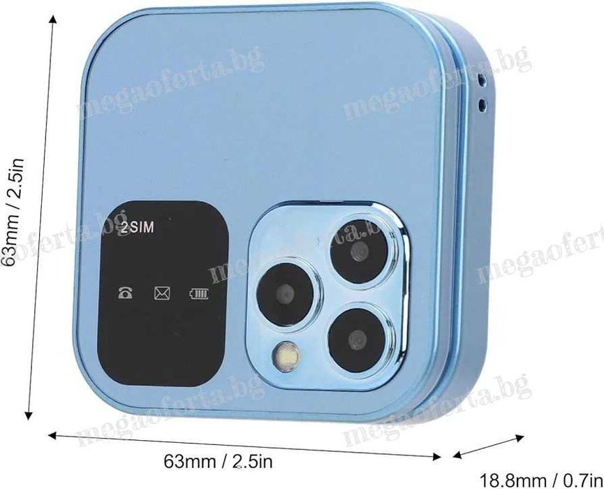 Мини сгъваем телефон i16 PRO с две сим карти
