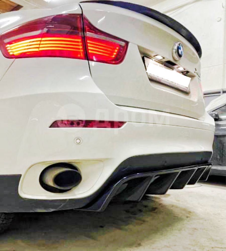 Диффузор на задний бампер BMW X6 E71 Дорестайлинг