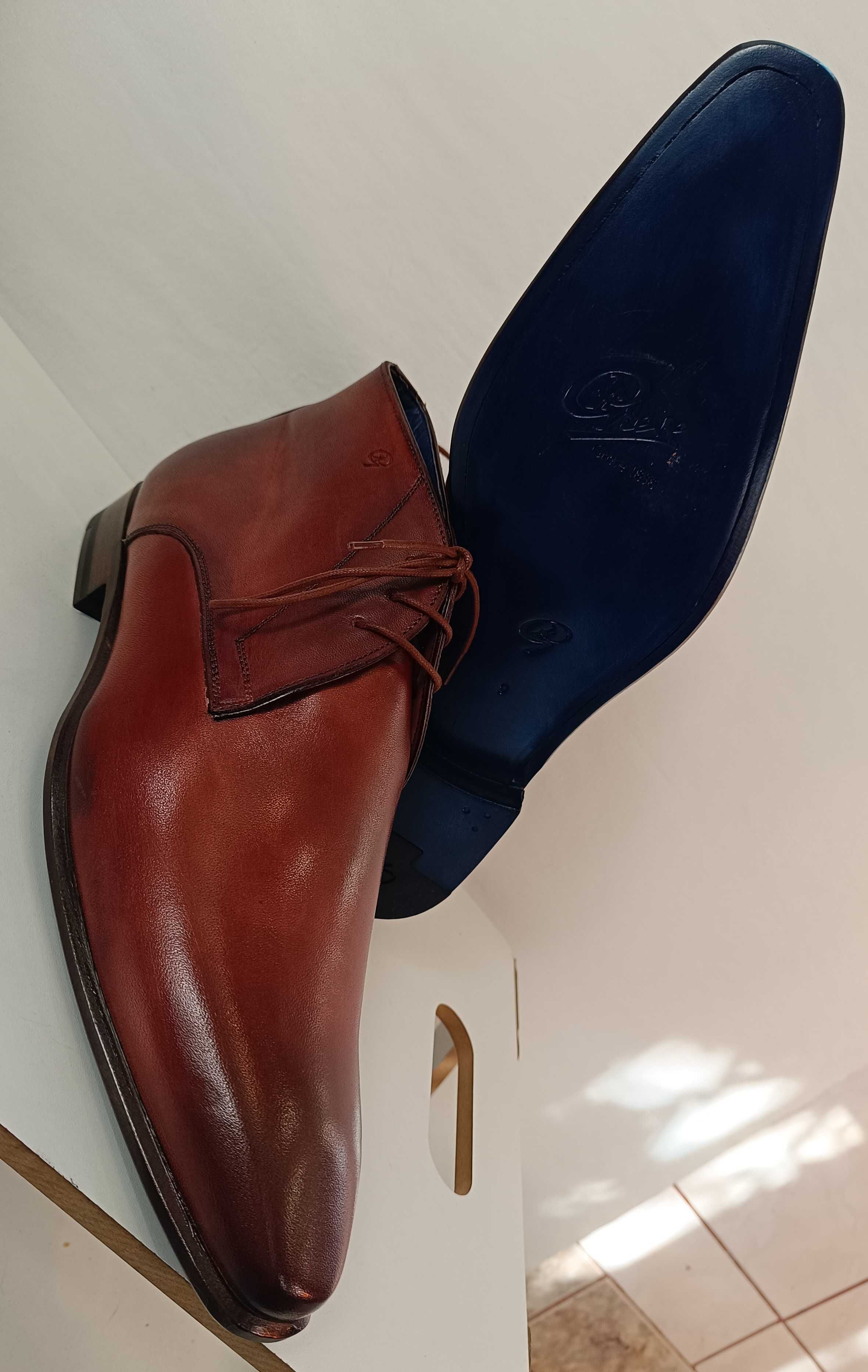 Ghete de lux 43 43.5 44 44.5 45 GREVE NOI lucrate manual piele natural