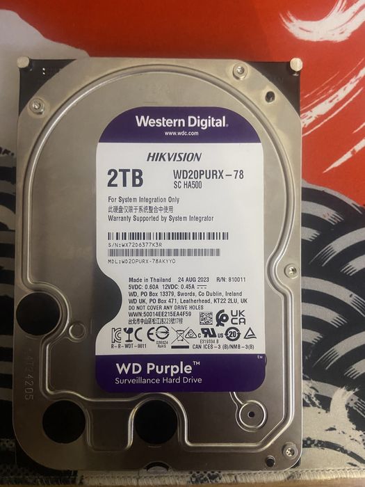 Жесткий диск для Видеонаблюдения WD 2TB