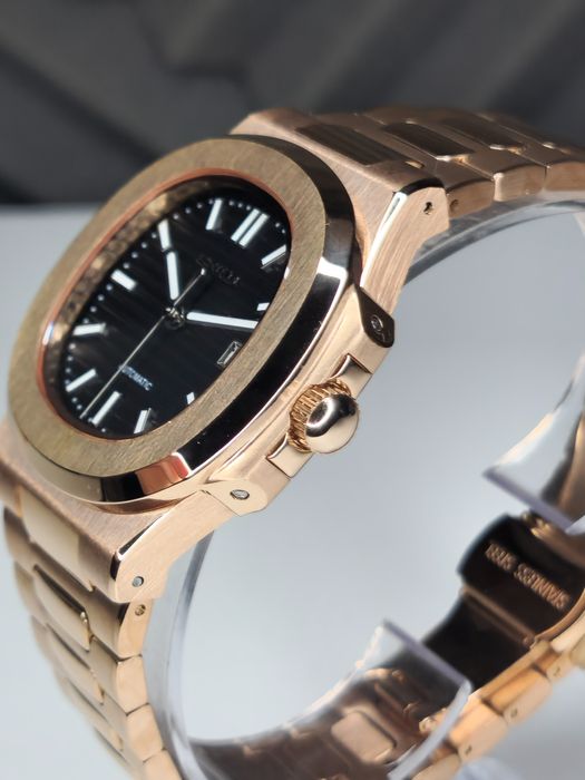 Seiko Mod Nautilus Rose Gold