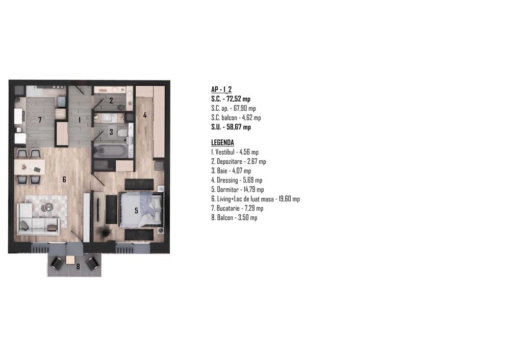 Apartament de vânzare – Nr. 6 | Sophie Residence, Oradea