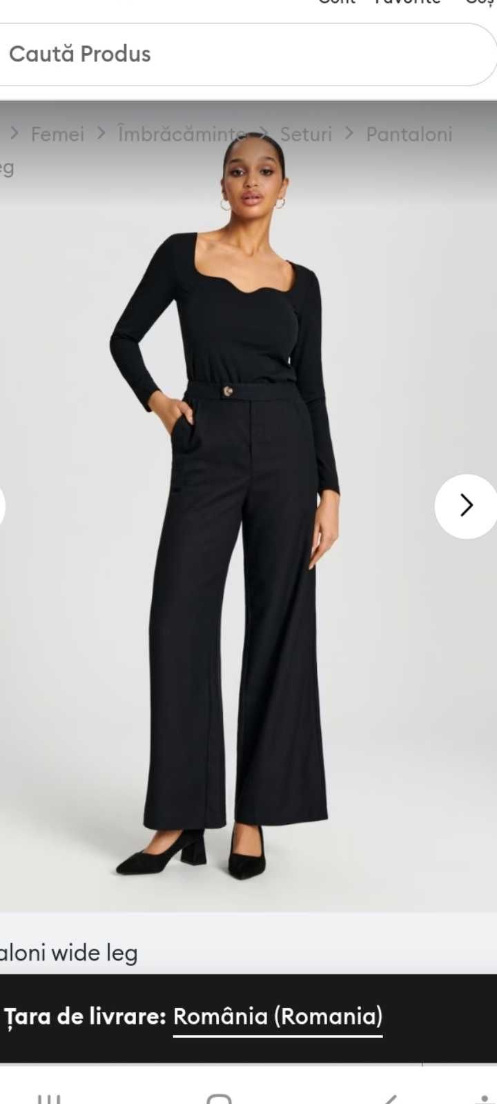 Pantaloni eleganți wide leg