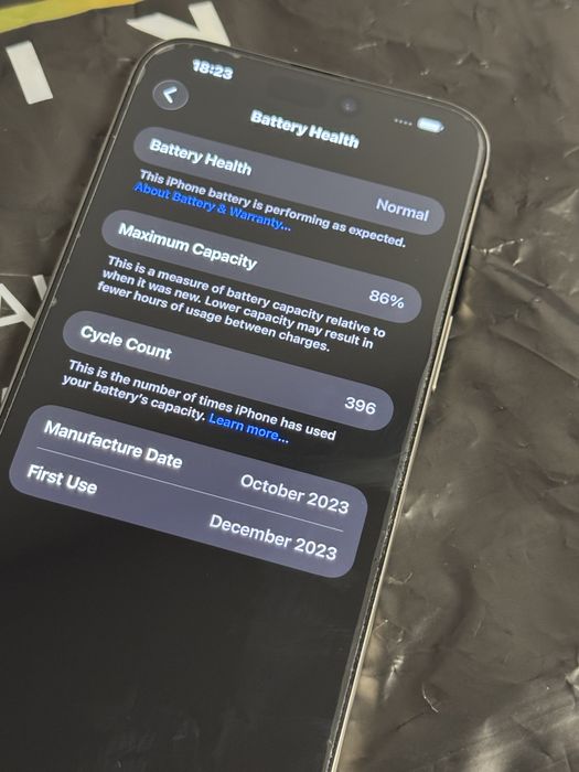 КАТО НОВ 256GB iPhone 15 PRO MAX Гаранция Vivacom 2025 г. Natural