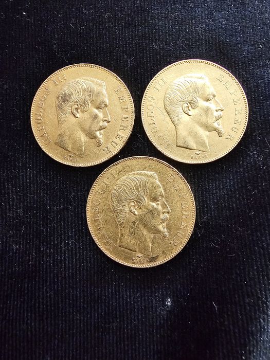 Златна монета 50 френски франка