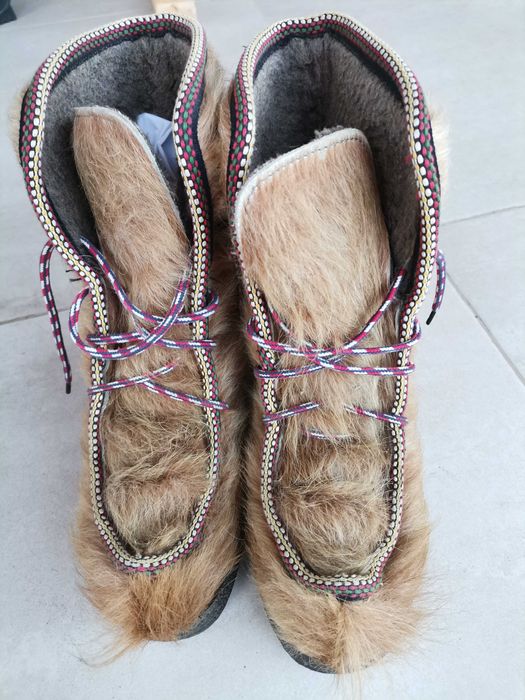 Ghete Eschimos/Inuit Damă Piele și Blană naturală de cerb/ren