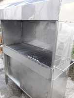 Gratar inox cu usi glisante si bare rotative inox