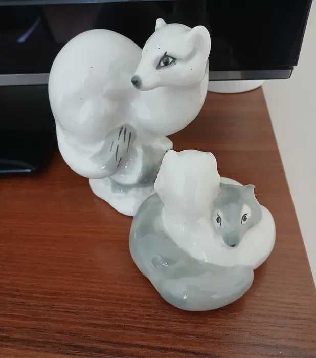 Фарфоровая статуэтка Песцы 1954г
