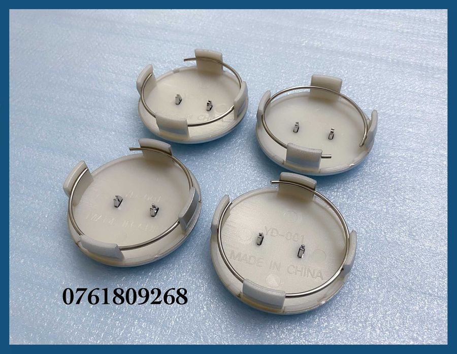 Set 4 capace argintii 57mm jante aliaj Hyundai