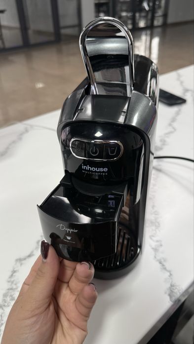 Кофеварка Inhouse DOPPIO ICM2004 черный, серебристый