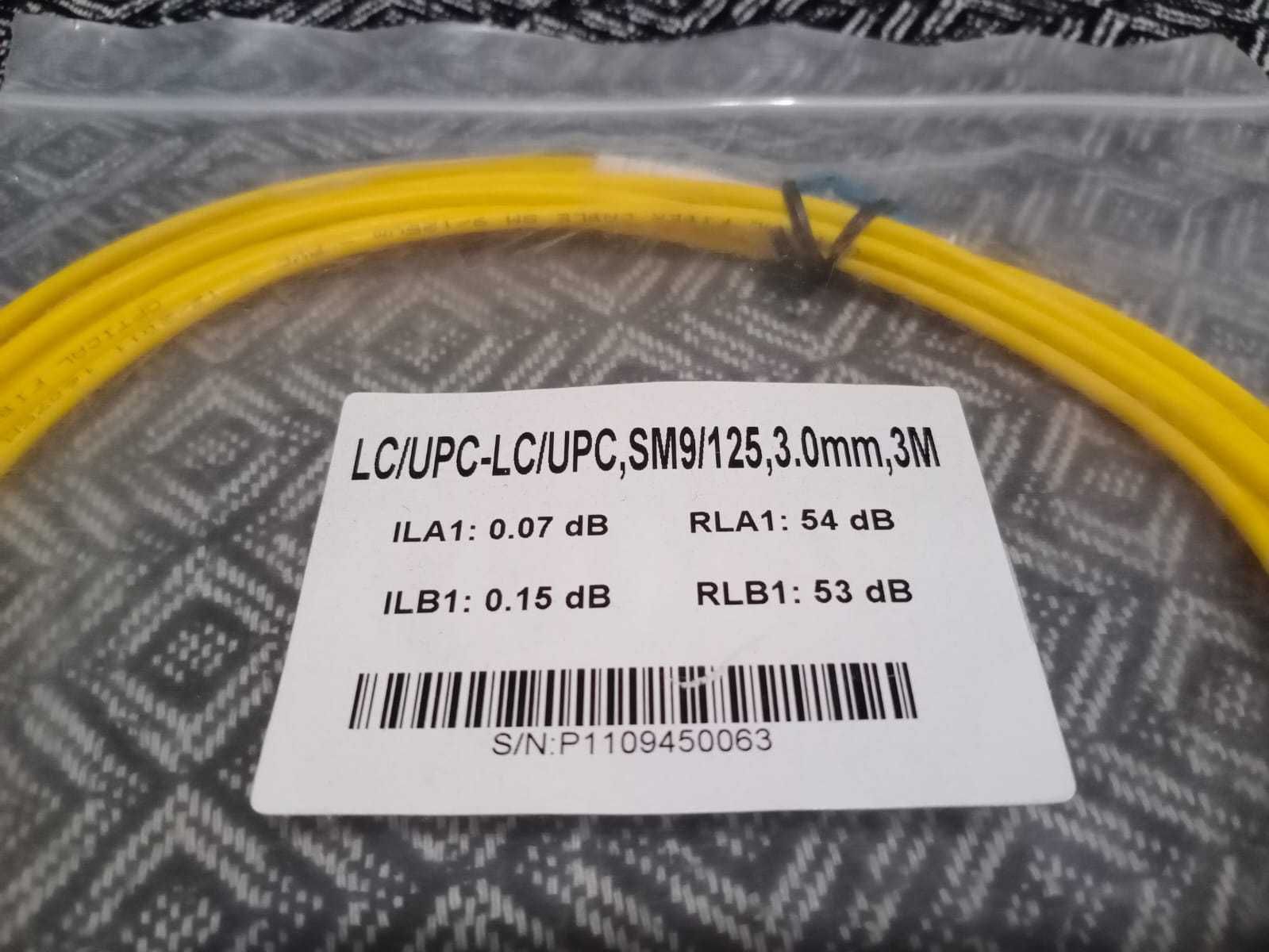 Патч Корд Оптоволоконный LC/UPC-LC/UPC SM 9/125 Duplex 3.0мм 3м