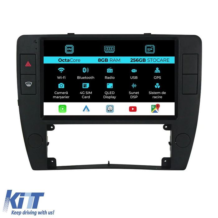 Navigatie Dedicata Volkswagen Passat B5 (2000-2005), 9Inch, 8Gb Ram, 2