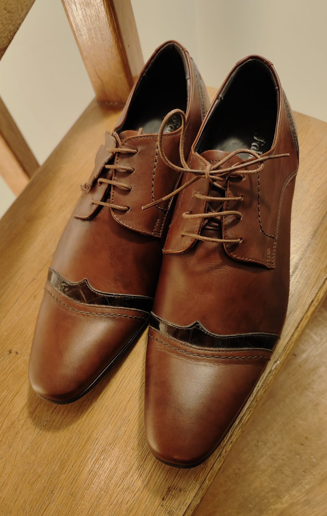 Pantofi piele naturala Fabio Lenzi, noi, fabricați in Romania, 41