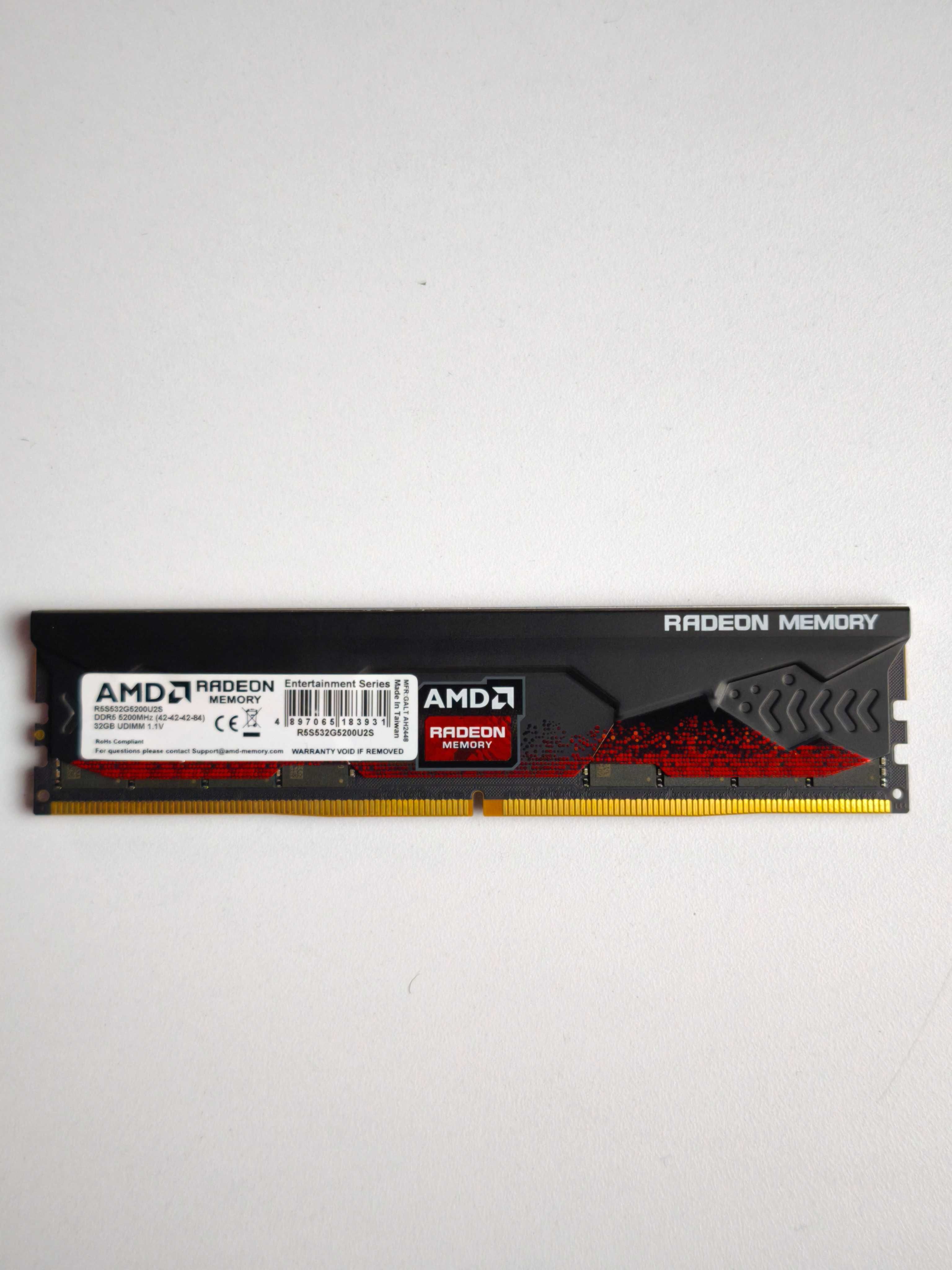 DDR-5 32 GB 5200 MHz AMD Radeon R5 Entertainment Series With Heatsink