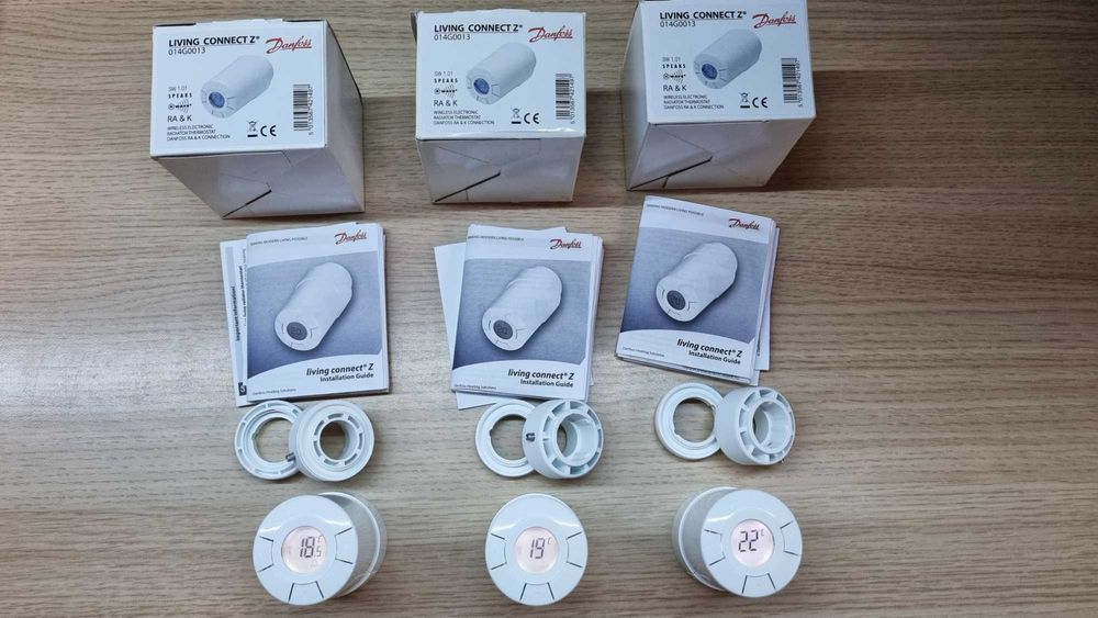 3 Termostate Danfoss LC-13 Z-Wave wireless-NOI- Pretul este pt toate 3