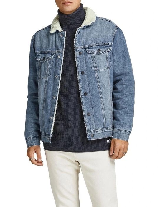 НОВО Jack&Jones sherpa дънково мъжко яке L