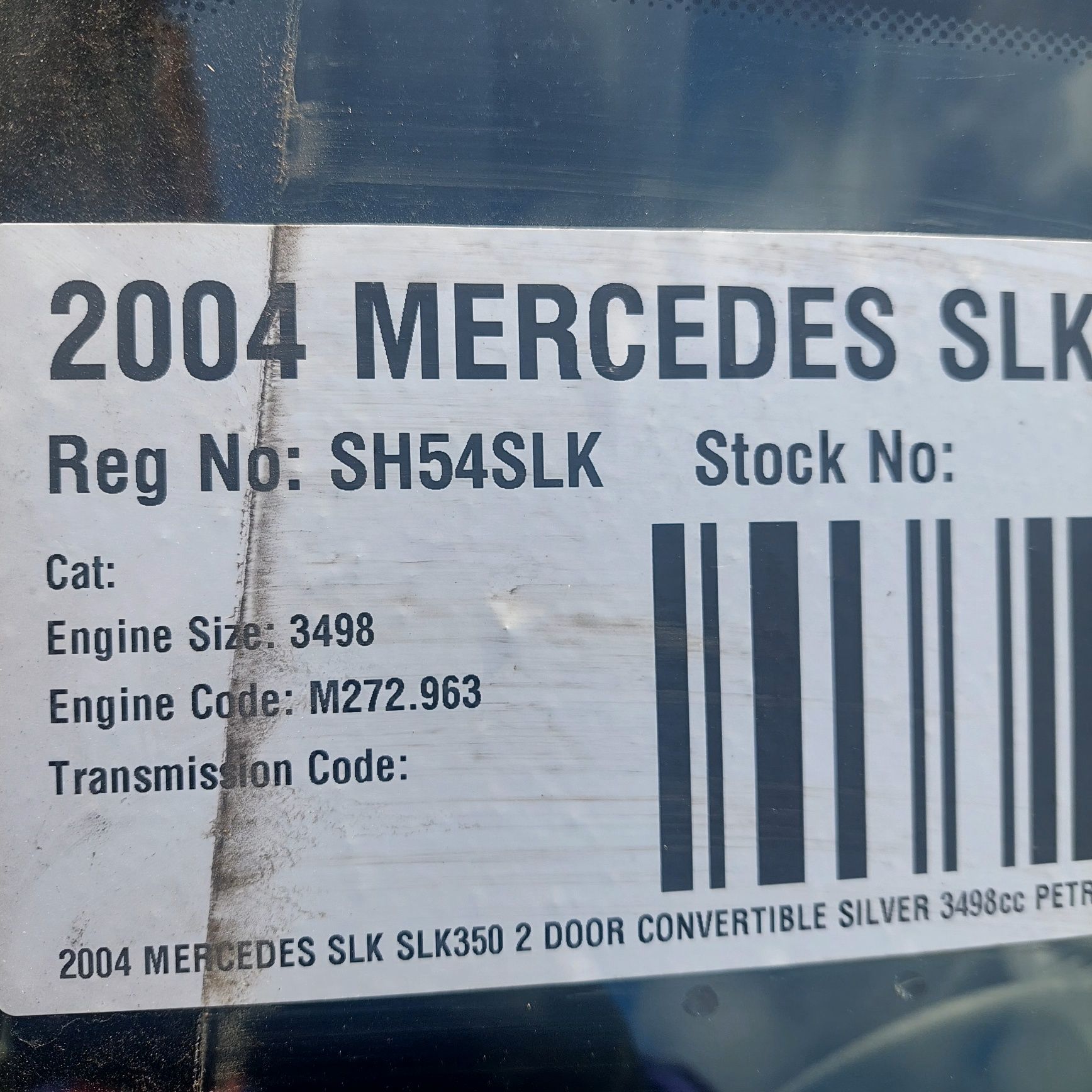 На части! Slk W171 350 бензин М272 auto 7G