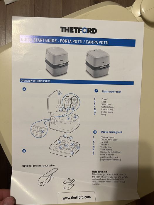 Портативный туалет от THETFORD