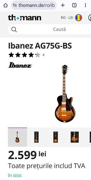 Ibanez AG75 BS Chitara electro acustică