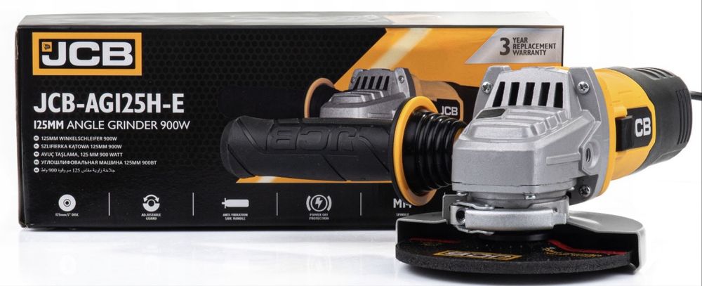 Електрически ъглошлайф JCB -AG125H-E , 900 W, 125 мм