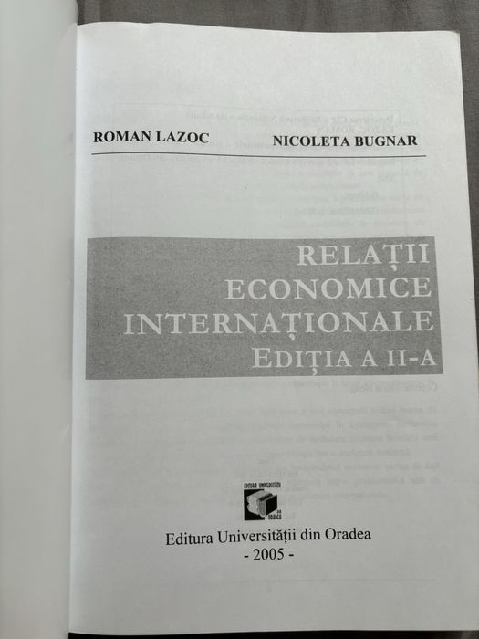 manual universitar Relatii Economice Internationale
