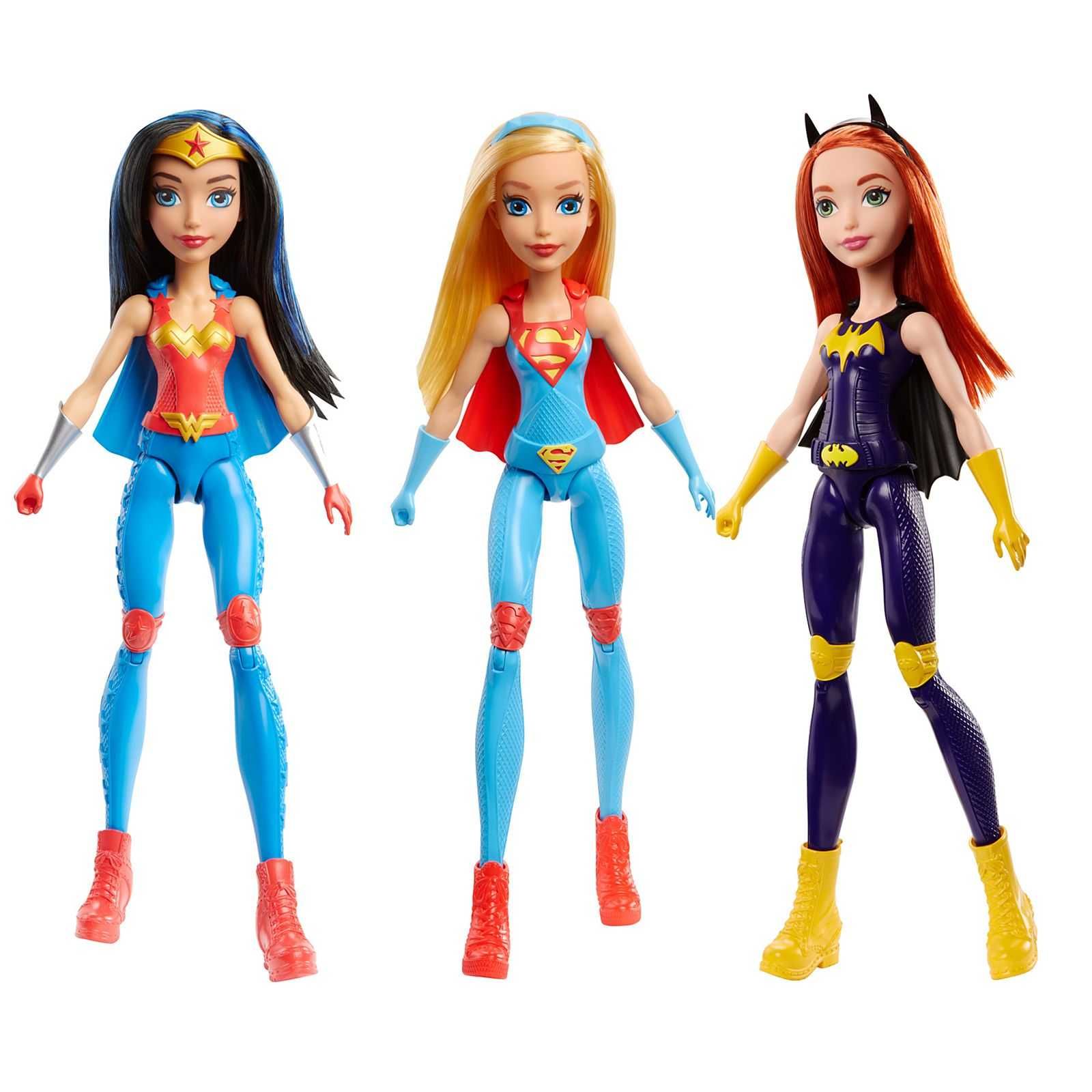 Куклы от Mattel Batgirl, Supergirl и Wonder women из серии super hero.