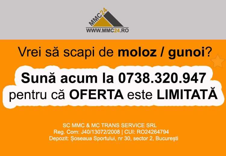 Bena pentru MOLOZ & GUNOI acum 60% REDUCERE pentru SECTOR 2 +7KM