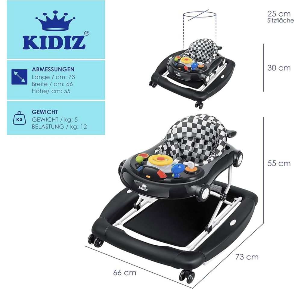 Kidiz® Бебешка проходилка 4 в 1