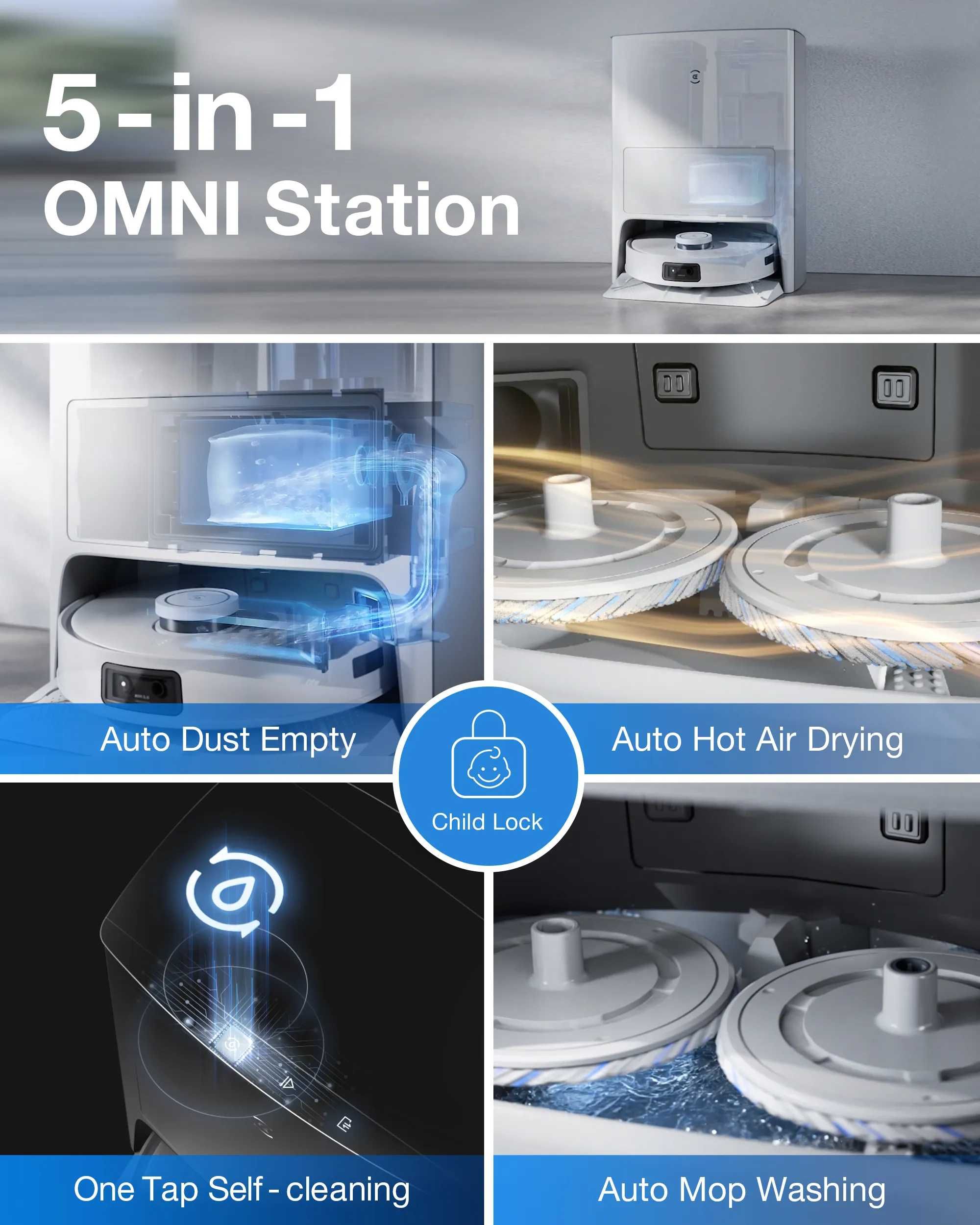 Aspirator robot Ecovacs Deebot X1 e Omni