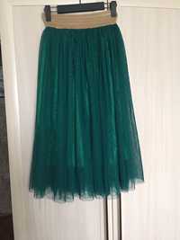 Зеленая юбка из фатина
