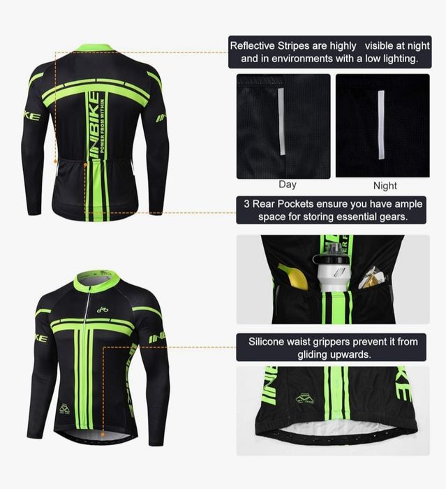 INBIKE bluza ciclism nouă, tricou functional cu mânecă lungă pt bărbat