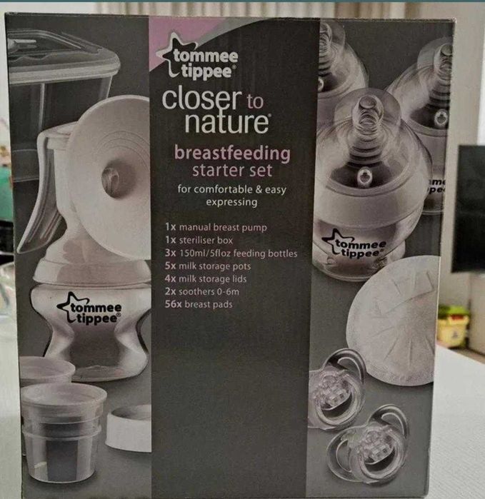 Pompa de san Tommee Tippee- GRATIS 6 tetine,4 capace biberon si bureti