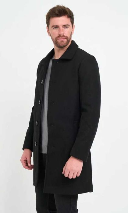 Palton slim de lux 48 M 50 L Michael Kors NOU lana si casmir negru