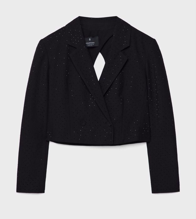 Blazer scurt cu detalii stralucitoare Stradivarius S