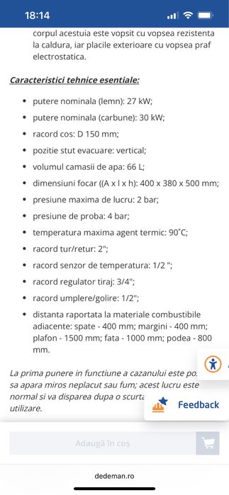 Centrala pe lemne Eco27