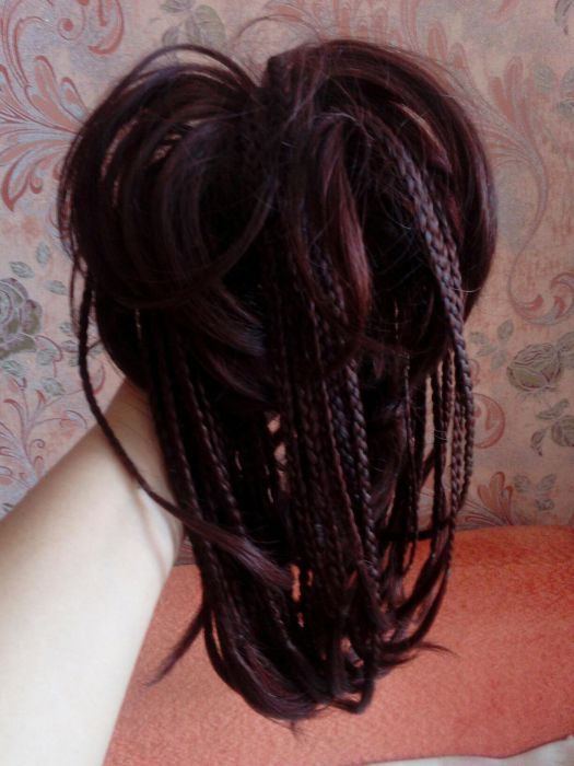 Продам шикарный хвост волос коричневого цвета.