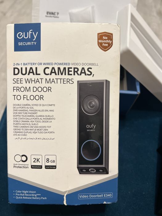 Camera de supraveghere sonerie WI-FI Eufy E340 Dual-Camera