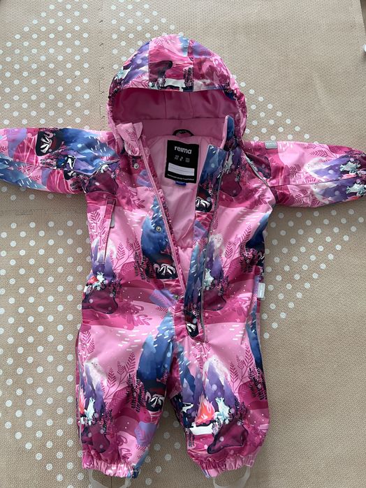REIMA LANGNES pink, 74, ca nou, salopeta iarna