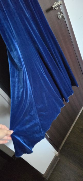 Rochie catifea Nissa albastra