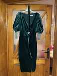 Rochie dama verde din catifea
