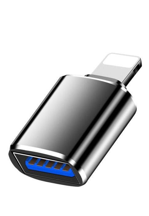 Переходник GERLAX USB 3.0 (F), Lightning (M), 0.05 м, GX07 черный